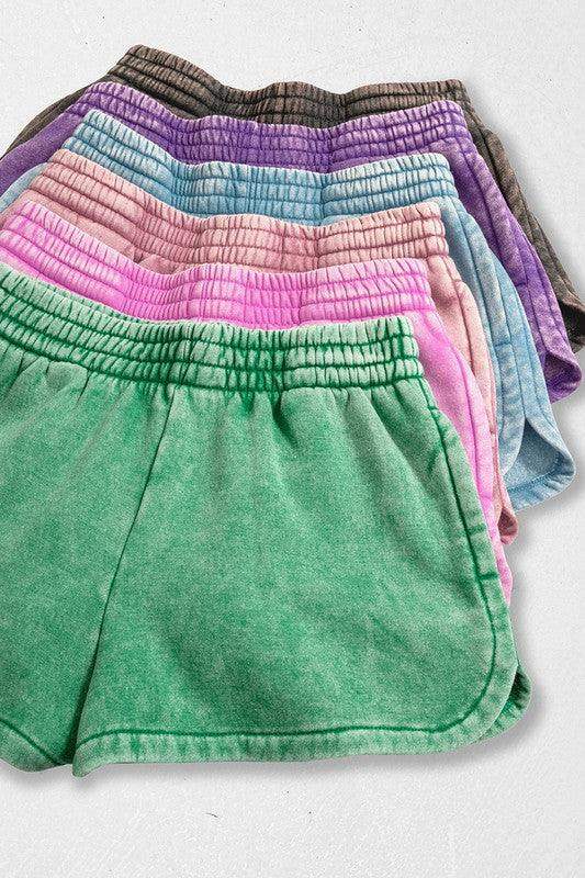 Womens Lounge Dolphin Shorts in comfortable Terry- Multiple