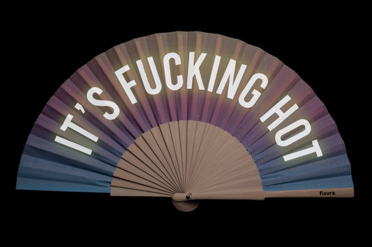 Fisura - Hand fan "Fucking hot" gradient - Glow in the dark