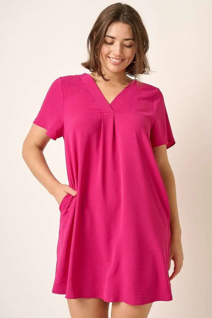 Plus Size Mittoshop Airflow V-Neck Short Sleeve Envelope Dress