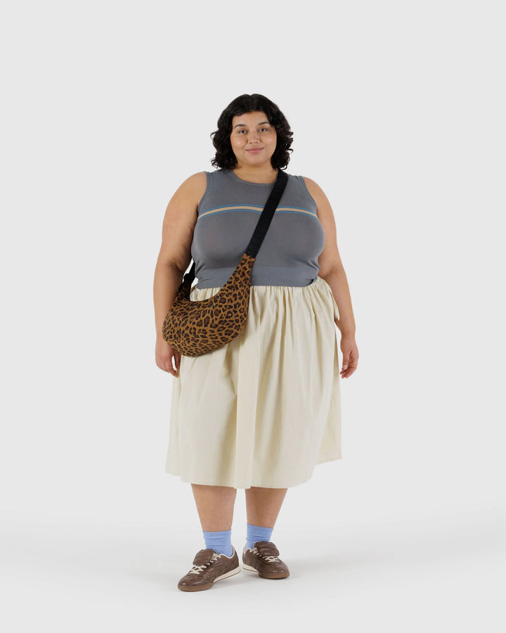 Baggu- Medium Crescent Bag in Leopard