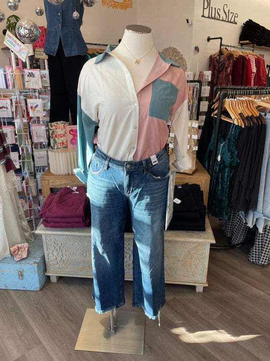 Plus Judy Blue Low Rise Wilhelmina Baggy Jeans