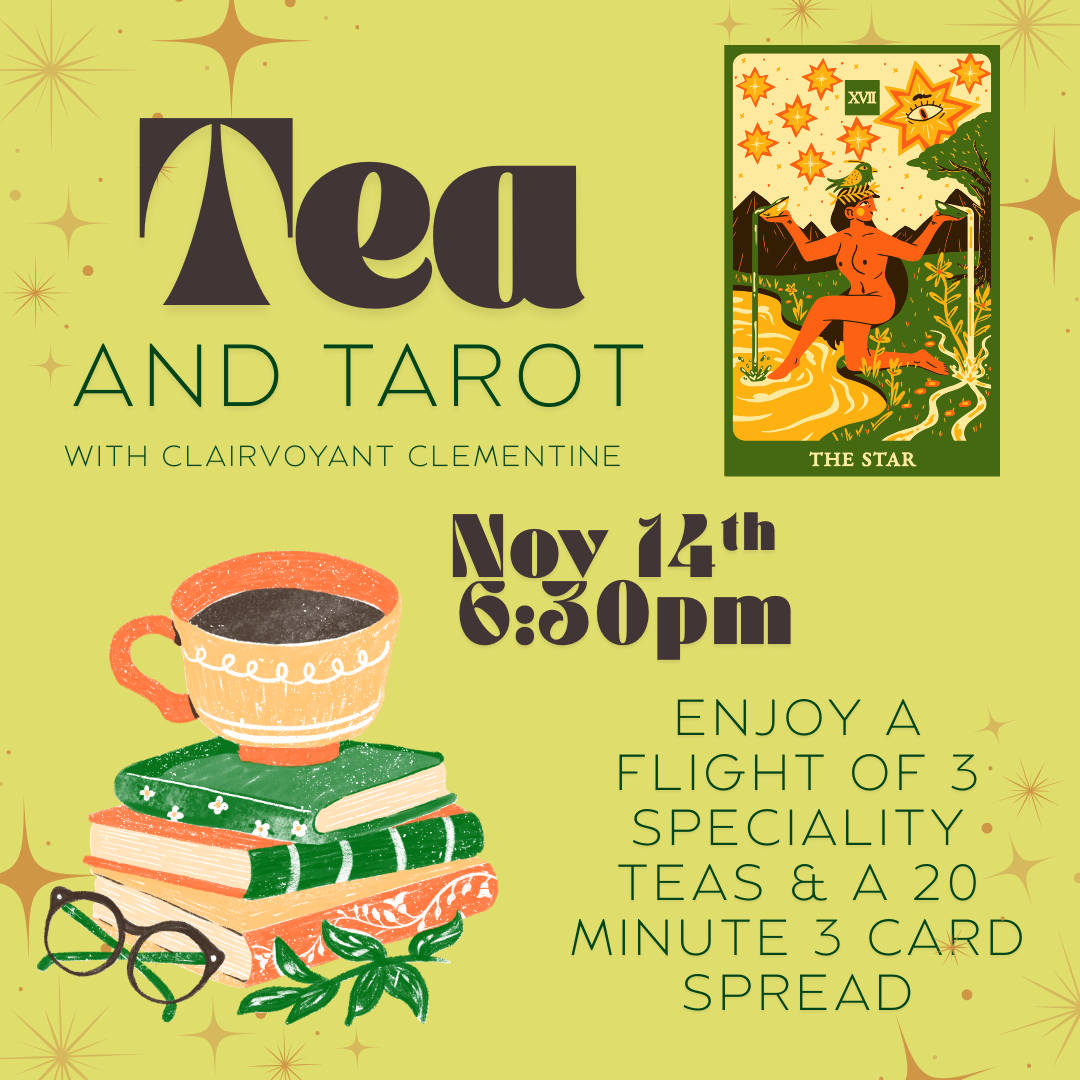 Tea & Tarot: Flight of Teas, Finger Pastries + 3-Card Reading