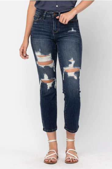 Judy Blue JB88517 - Straight Leg Mid- Rise
