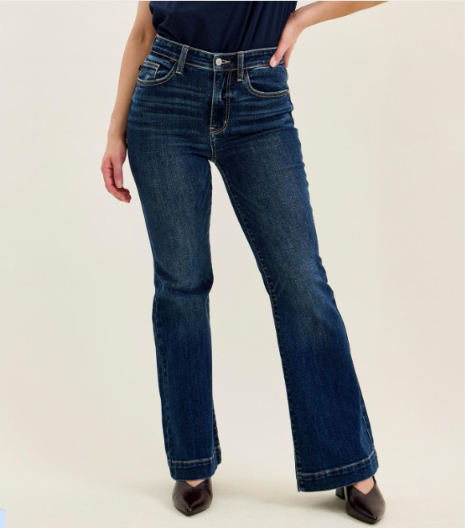 Womens Judy Blue Petite High Rise FLare Trouser