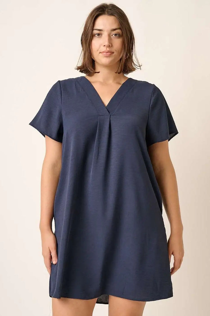 Plus Size Mittoshop Airflow V-Neck Short Sleeve Envelope Dress