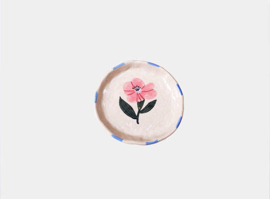 ChagoArt - Flower Trinket Tray-Trinket Ring Dish-Jewelry Tray-Wild Rose
