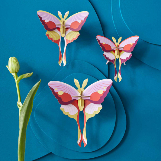 Studio Roof- 3D Wall Art - Butterflies- Lilac Comet Butterflies, set of 3