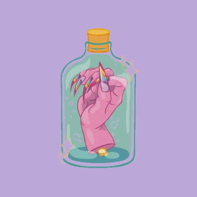 Galaxy Brain Design - Sticker - Gay Hand in a Jar - Esme and Elodie