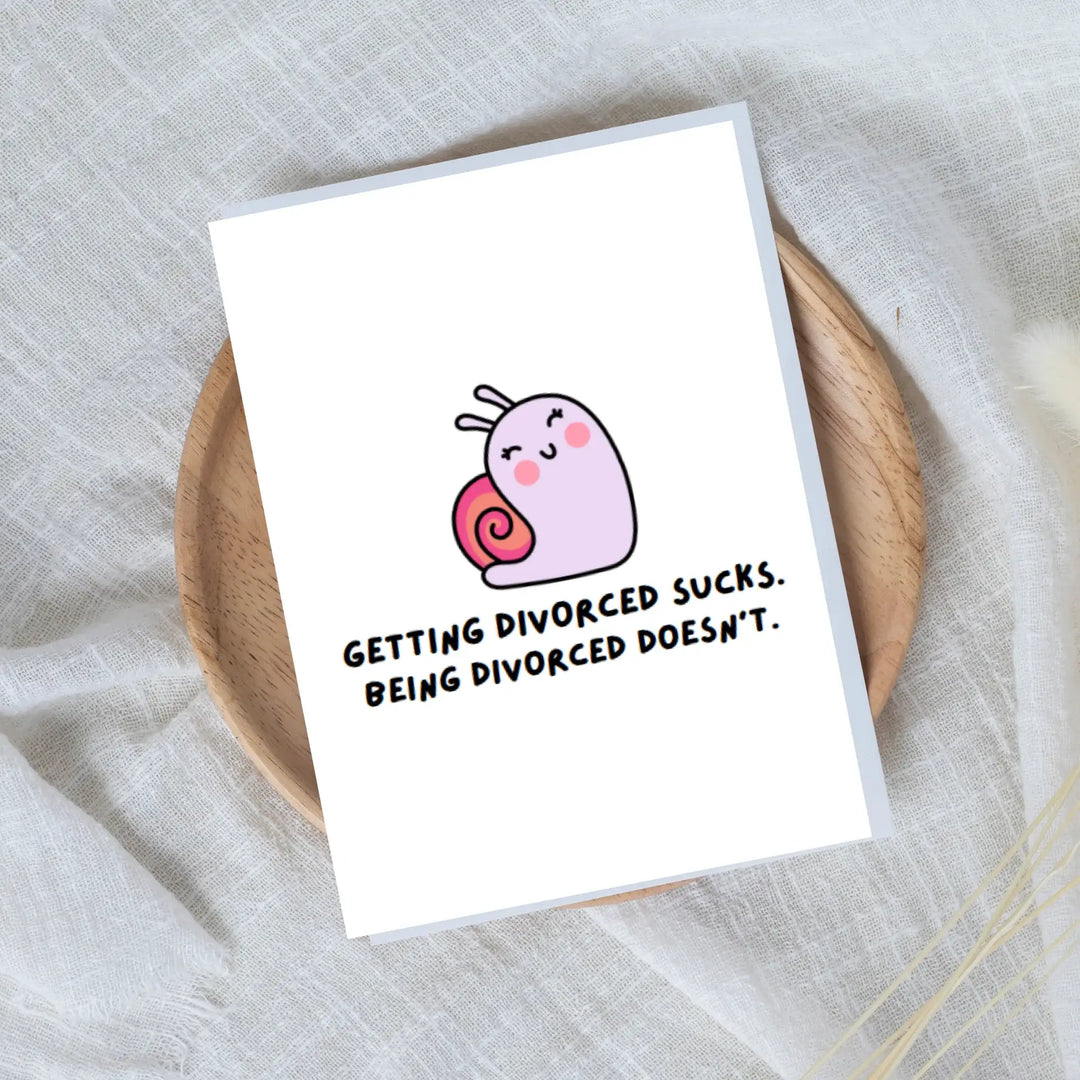 Hells Bells Co.- Being divorced doesn't- Divorce Greeting Card - Esme and Elodie