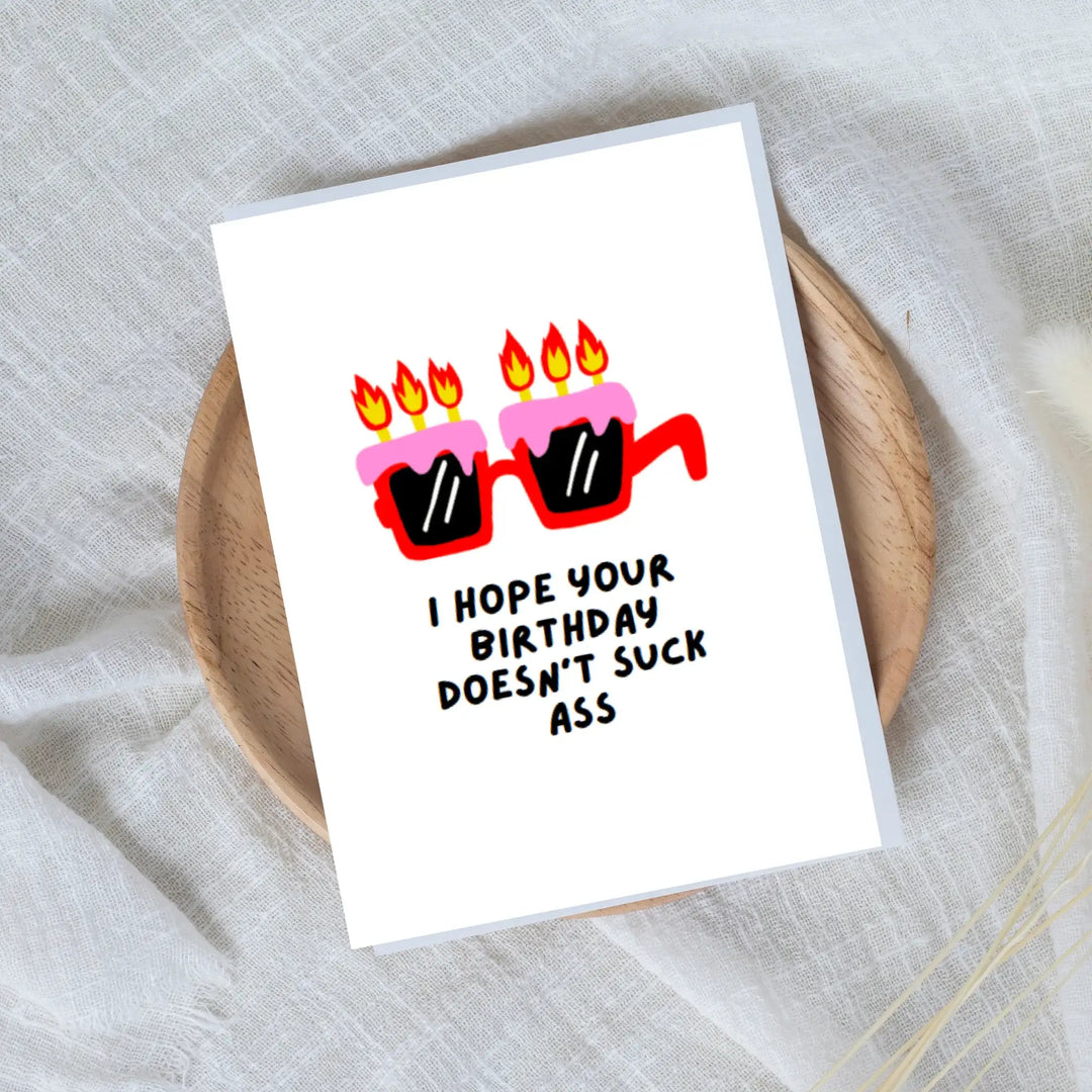 Hells Bells Co.-Birthday Doesn't Suck Ass Greeting Card - Esme and Elodie