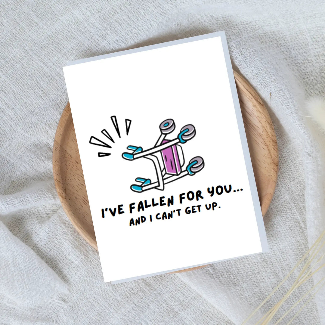 Hells Bells Co.- Fallen for you- Love Anniversary Greeting Card - Esme and Elodie