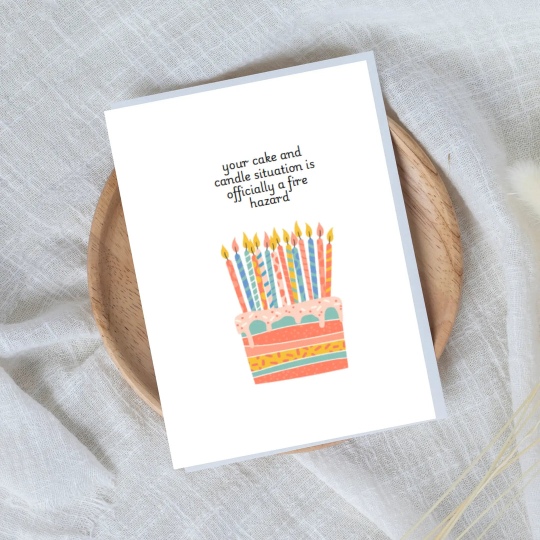 Hells Bells Co.- Happy Birthday Candle Fire Hazard Greeting Card - Esme and Elodie