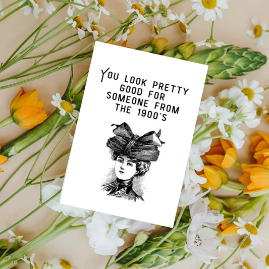 Hells Bells Co.-Happy Birthday: Someone from the 1900s- Greeting Card - Esme and Elodie