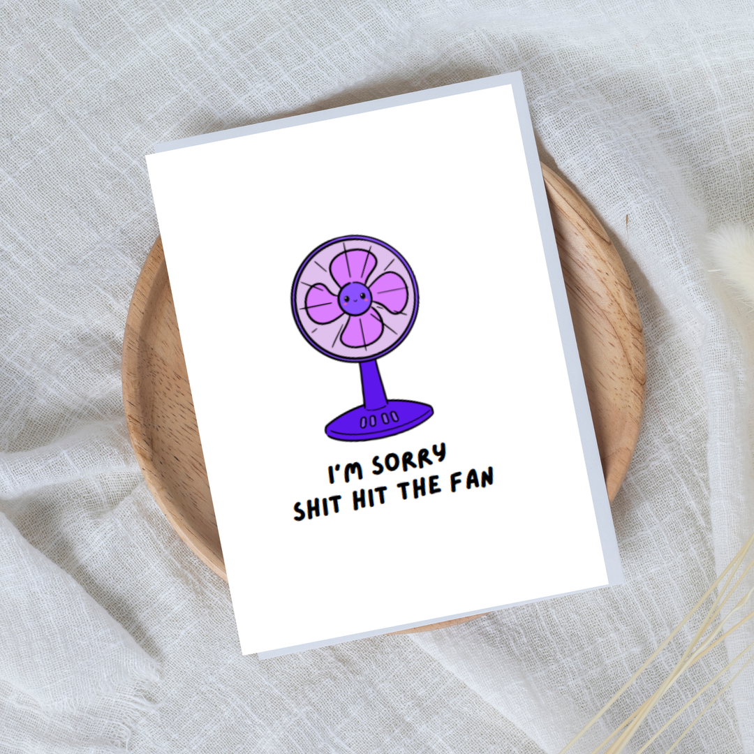 Hells Bells Co.- Shit hit the Fan- Sympathy Greeting Card - Esme and Elodie