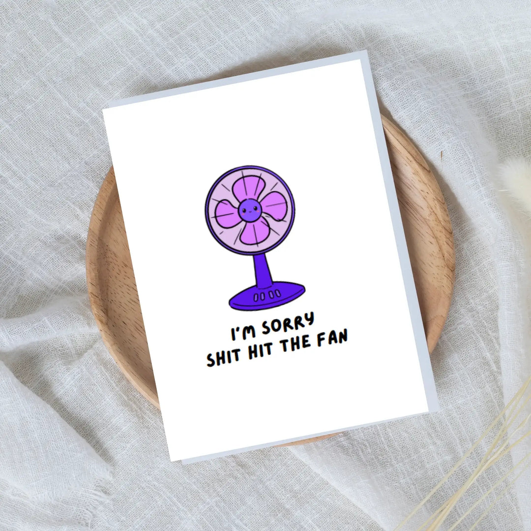 Hells Bells Co.- Shit hit the Fan- Sympathy Greeting Card - Esme and Elodie