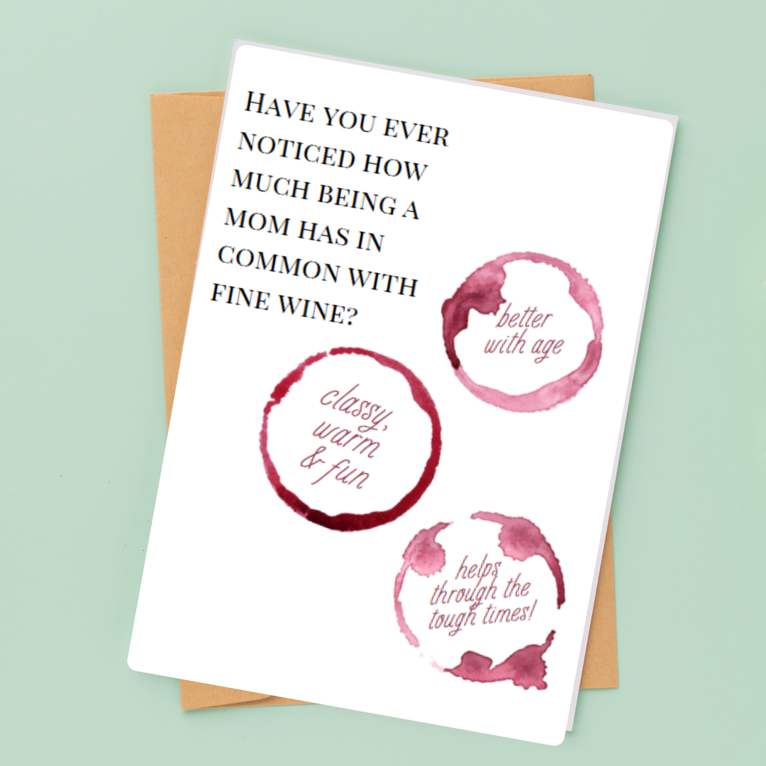 Hells Bells : Fine Wine Mother's Day Card - Esme and Elodie
