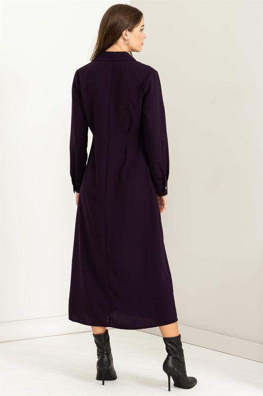HYFVE Women's Dress - Plum - Esme and Elodie