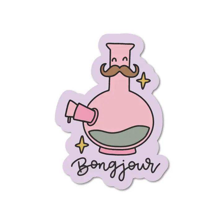 Mouthy Broad Sticker - Bongjour! - Esme and Elodie