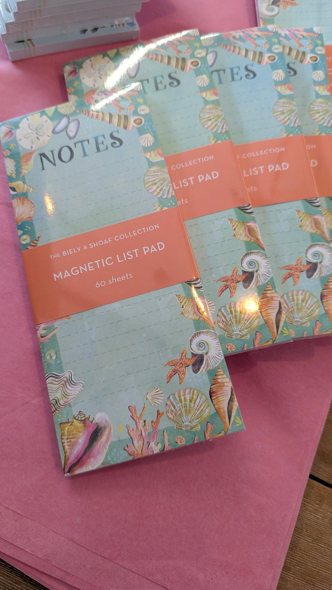 Biely & Shoaf Collection Magnetic List Pad Seashell Notes