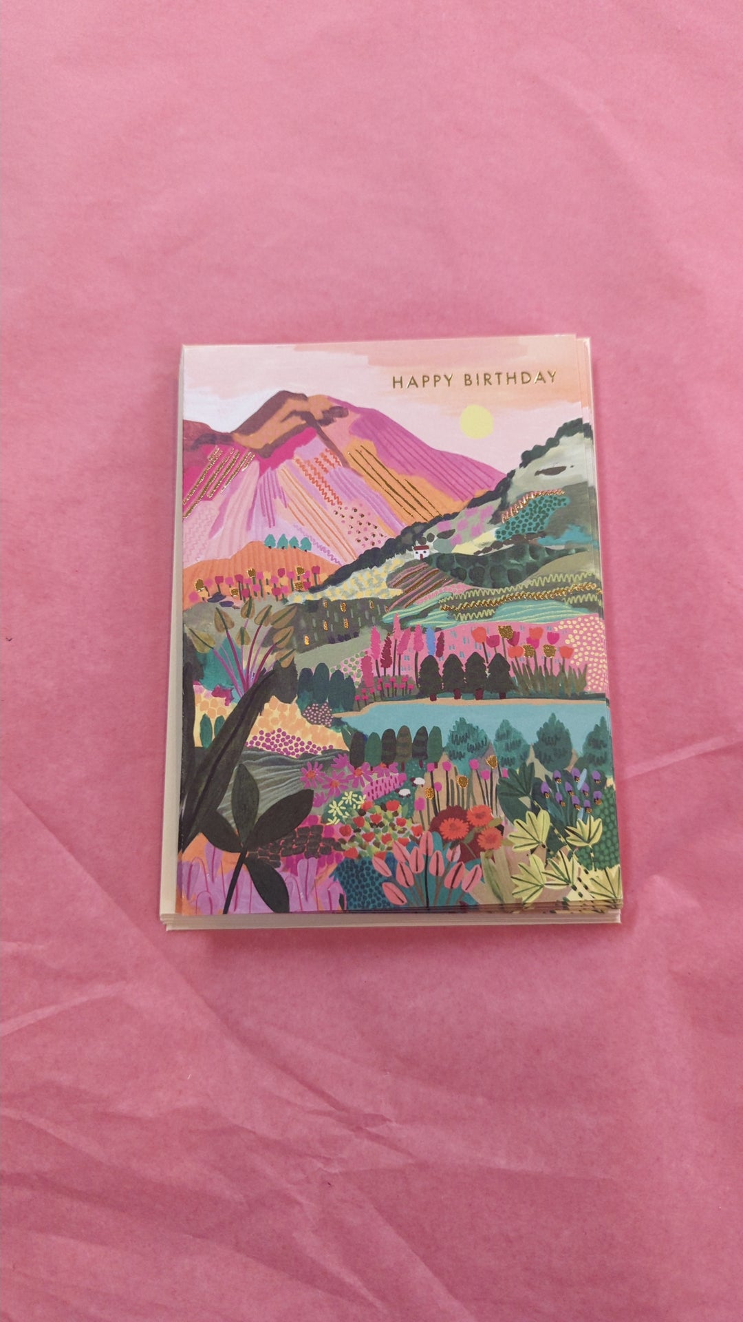 Biely & Shoaf Collection Happy Birthday Pink Landscape