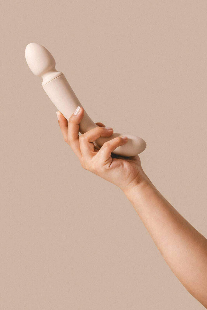 The Natural Love Company - Cassia | Dual-ended and Curved Wand Vibrator | Ocean Plastic: Retail Box - Esme and Elodie