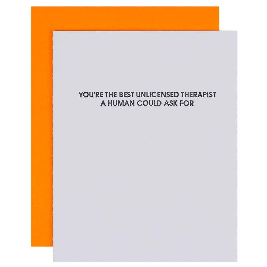 Chez Gagné - Unlicensed Therapist Letterpress Card
