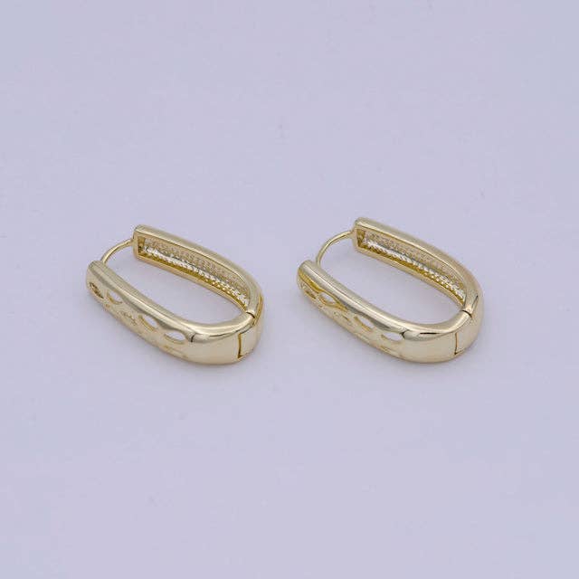 Aim Eternal - 14K Gold Filled Oval Hoop Earrings