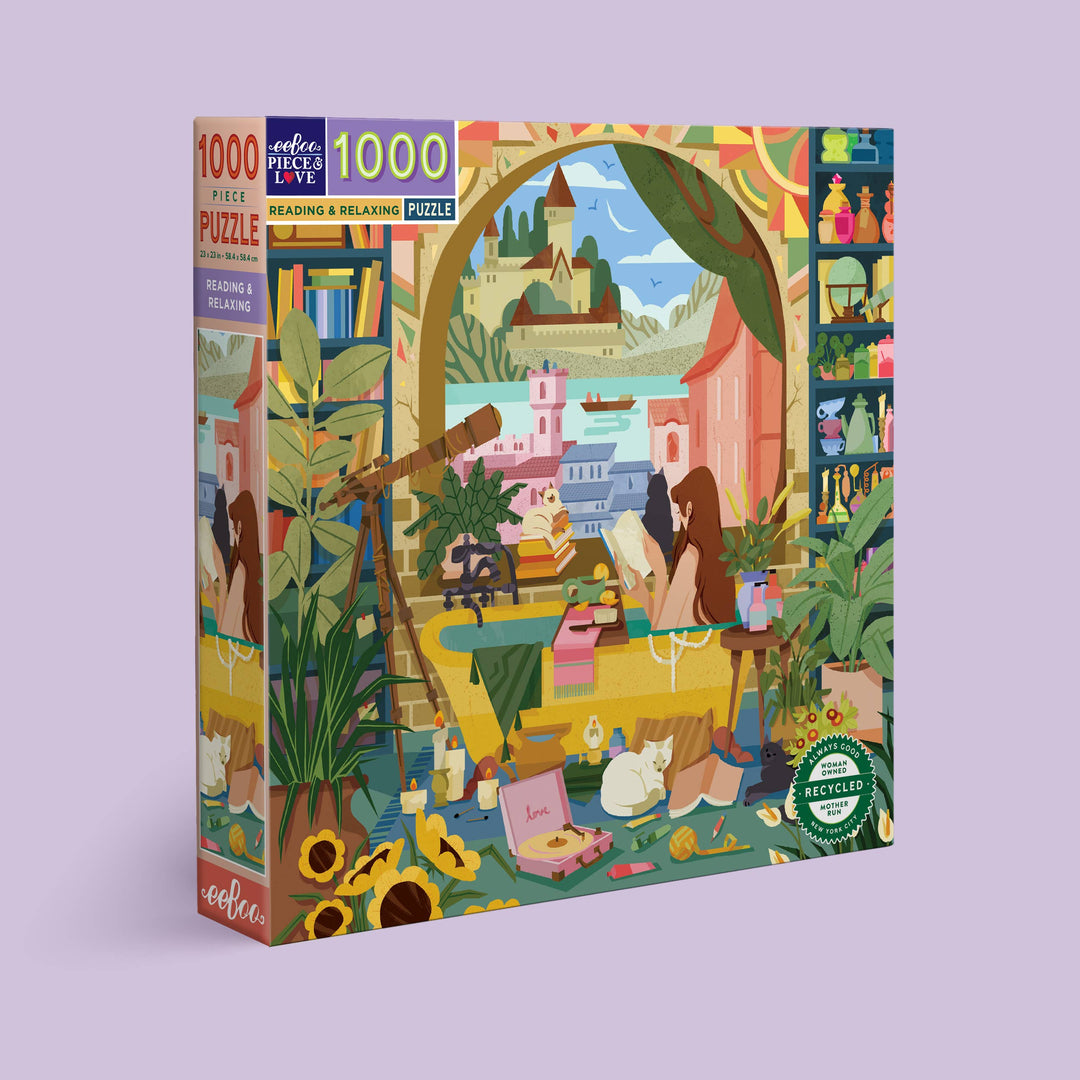 eeBoo - Reading & Relaxing 1000 Piece Puzzle