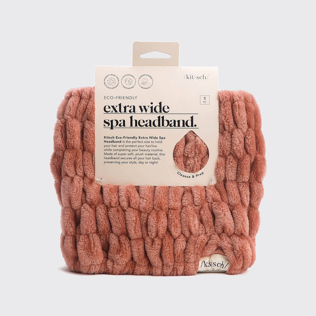 KITSCH - Extra Wide Spa Headband - Dusty Rose