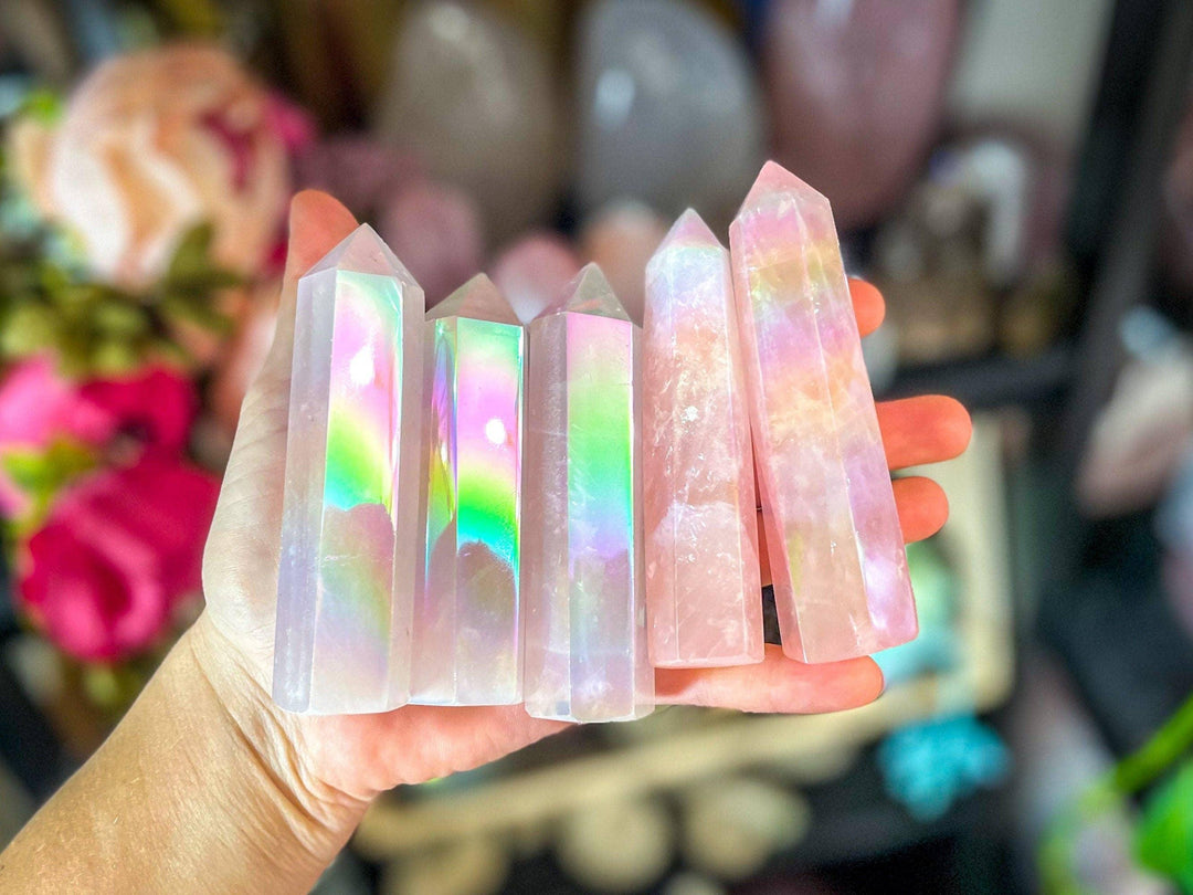 Aura Rose Quartz Towers - Esme and Elodie