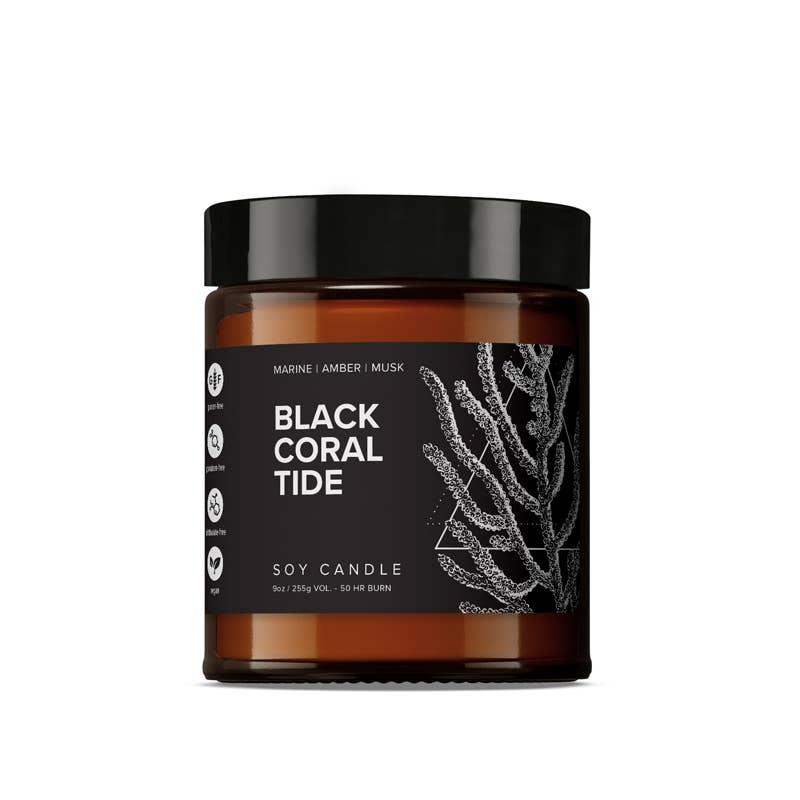 Broken Top Brands - Soy Candle- Black Coral Tide- 9 oz. - Esme and Elodie