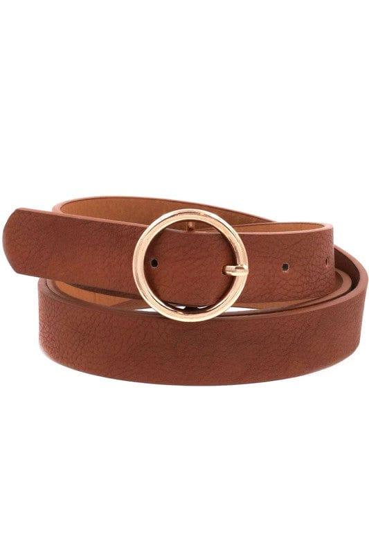 Brown circle buckle belt - Esme and Elodie