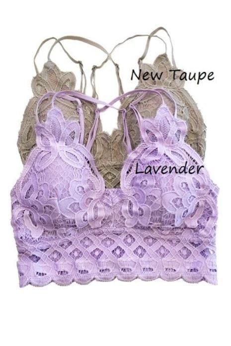 Crochet lace bralette- Lavender - Esme and Elodie