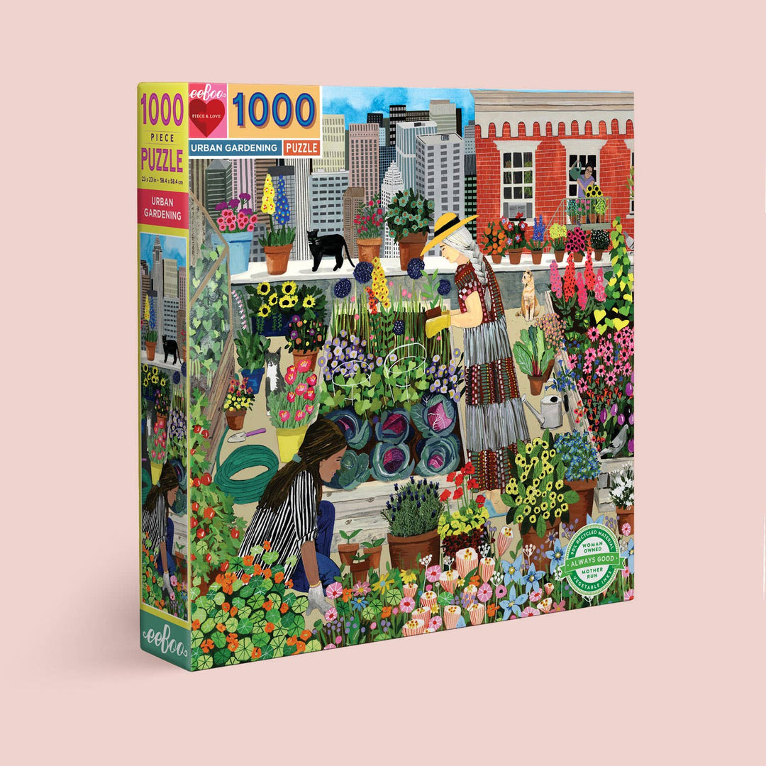 eeBoo - Urban Gardening 1000 Piece Puzzle