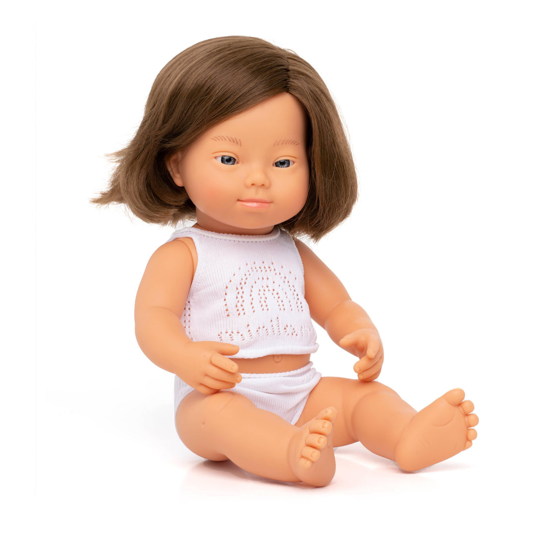 Down Syndrome Baby Doll Caucasian Girl 15” (box) - Esme and Elodie