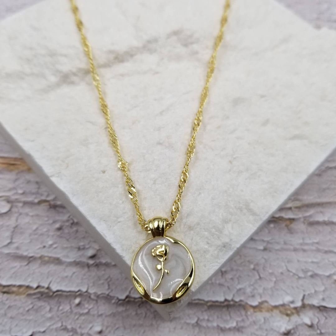 Treasure Wholesale - Valentine's Vintage Rose Necklace