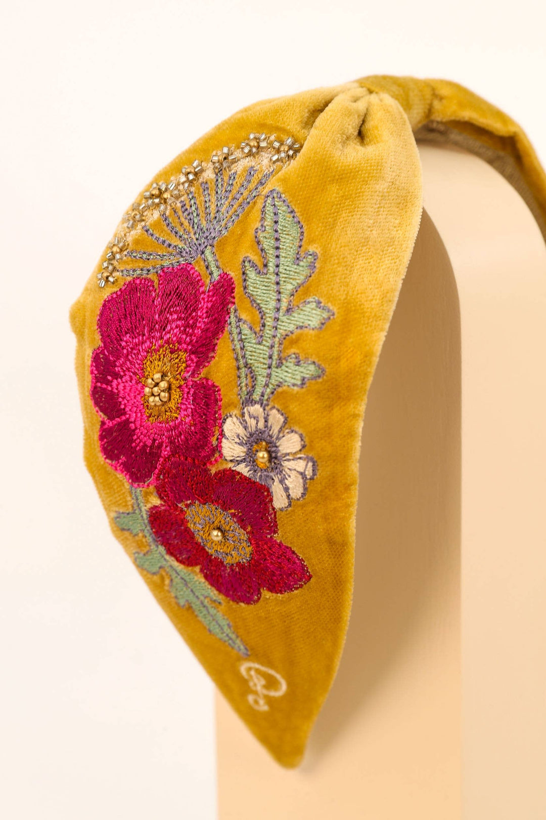 Embroidered Wild Woodland Headband - Mustard Powder Design inc