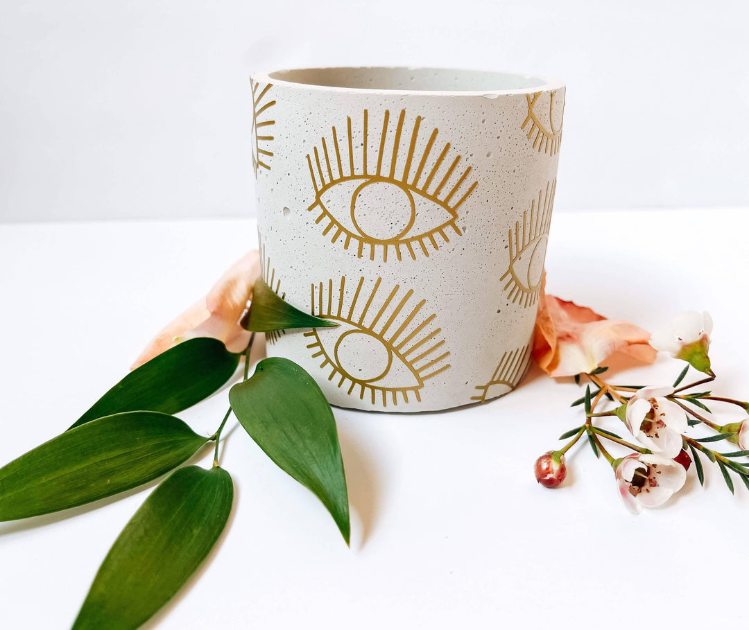 Evil Eye Cement Planter - Esme and Elodie