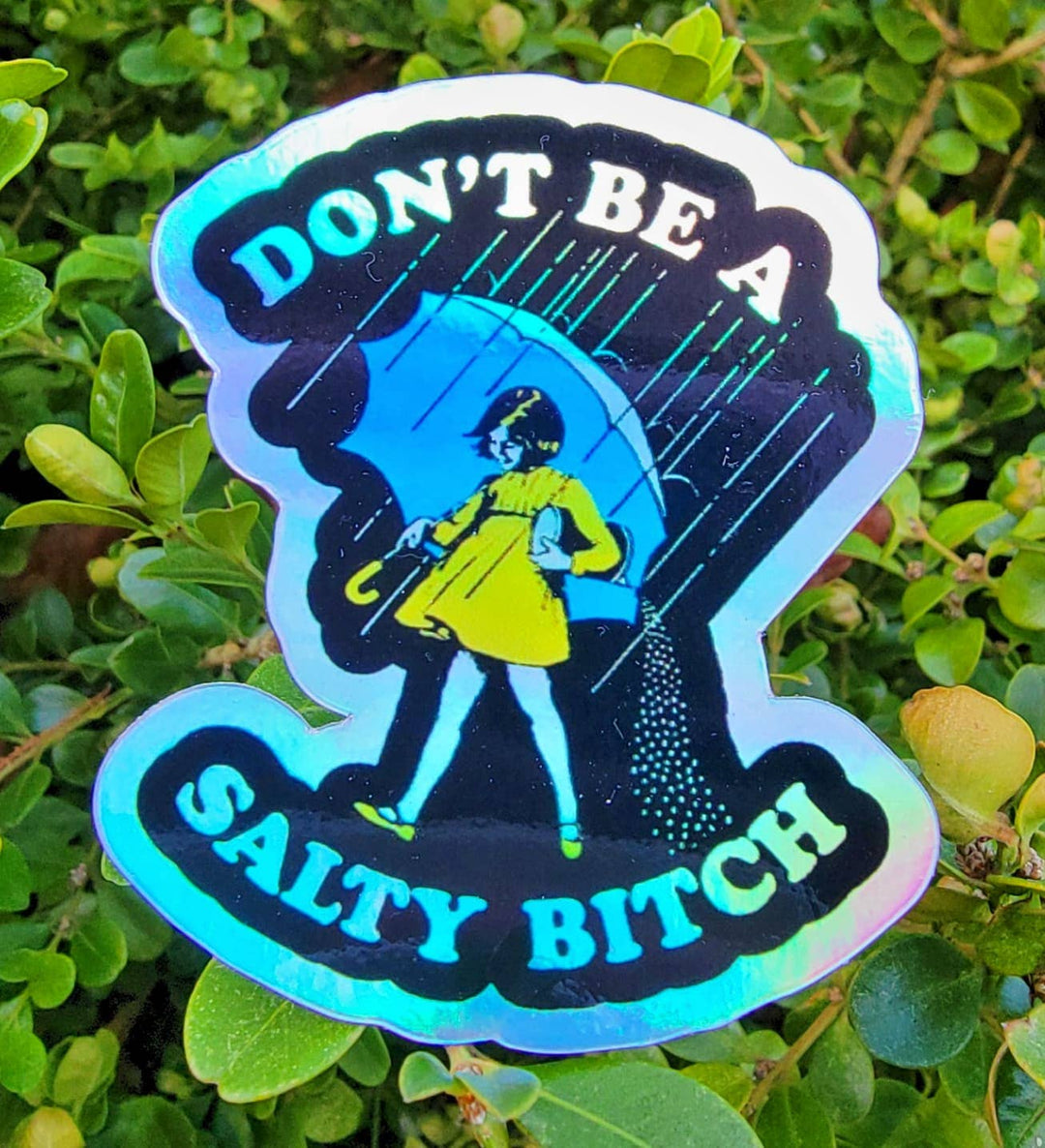 Ace the Pitmatian Co - Holographic Don’t Be Salty Bitch Funny Sticker
