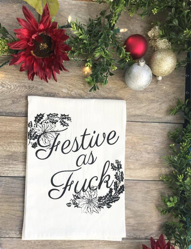 Festive as F*ck Kitchen Towel - Esme and Elodie