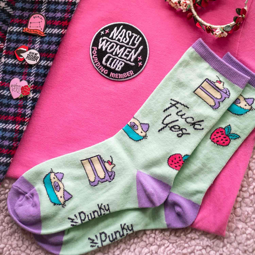 Fuck Yes Cake Socks - Esme and Elodie