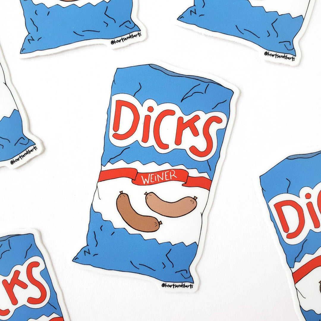 Hearts and Sharts - BAG OF DICKS STICKER - Esme and Elodie