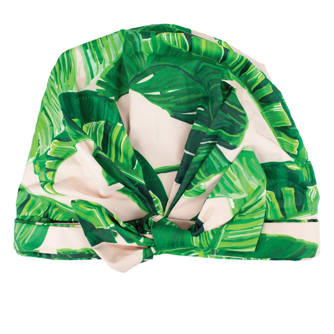 Luxury Shower Cap - Palm Print - Esme and Elodie