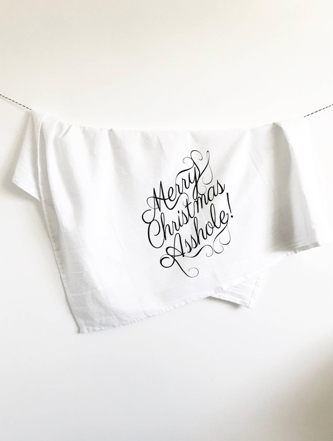 Merry Christmas Asshole Kitchen Towel - Esme and Elodie