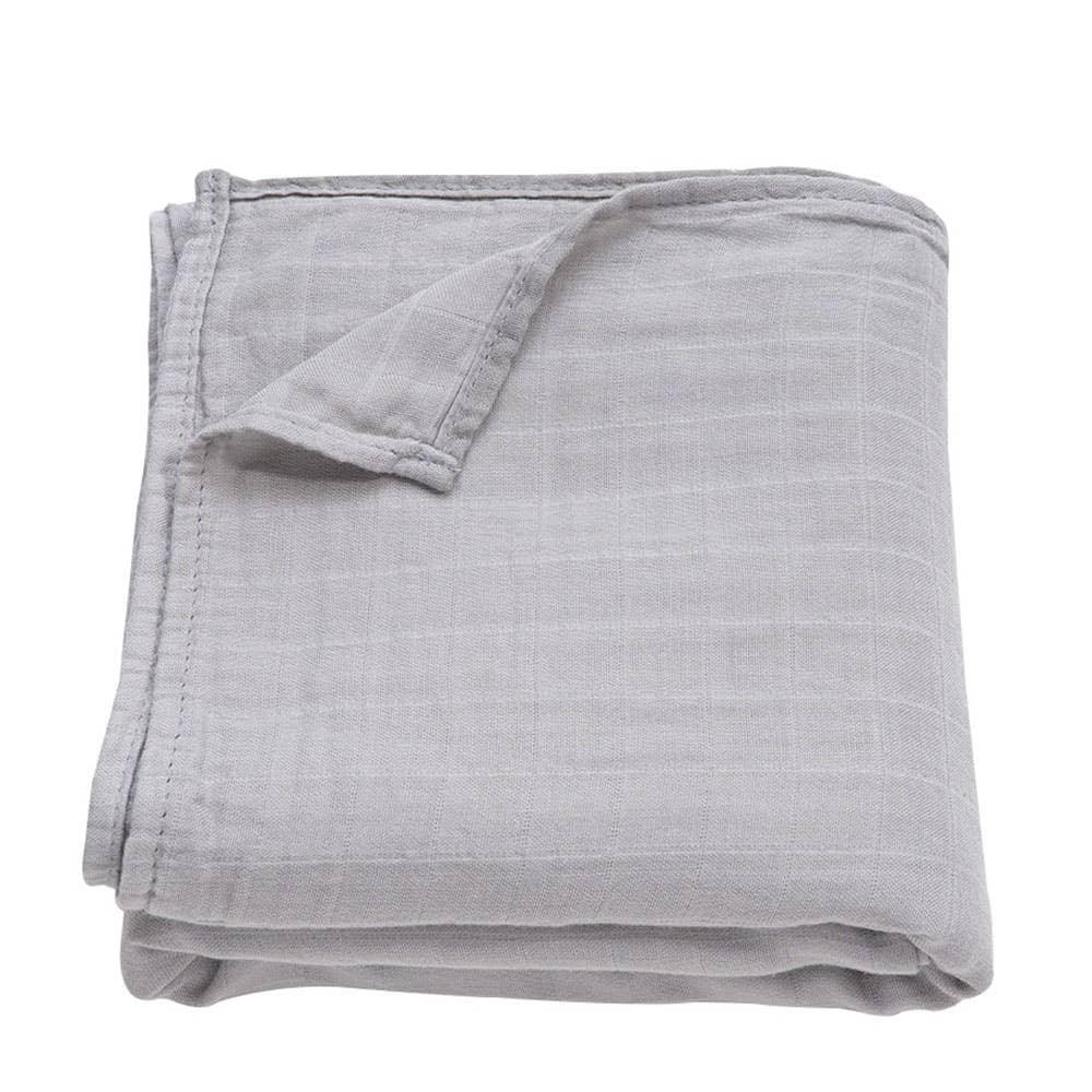 Muslin Swaddle Blanket (Light Grey) - Esme and Elodie