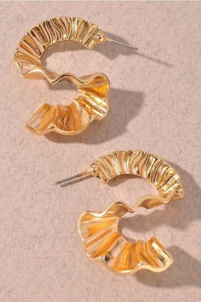 OOO Baby Baby- retro twisted scrunched hoop earrings - Esme and Elodie