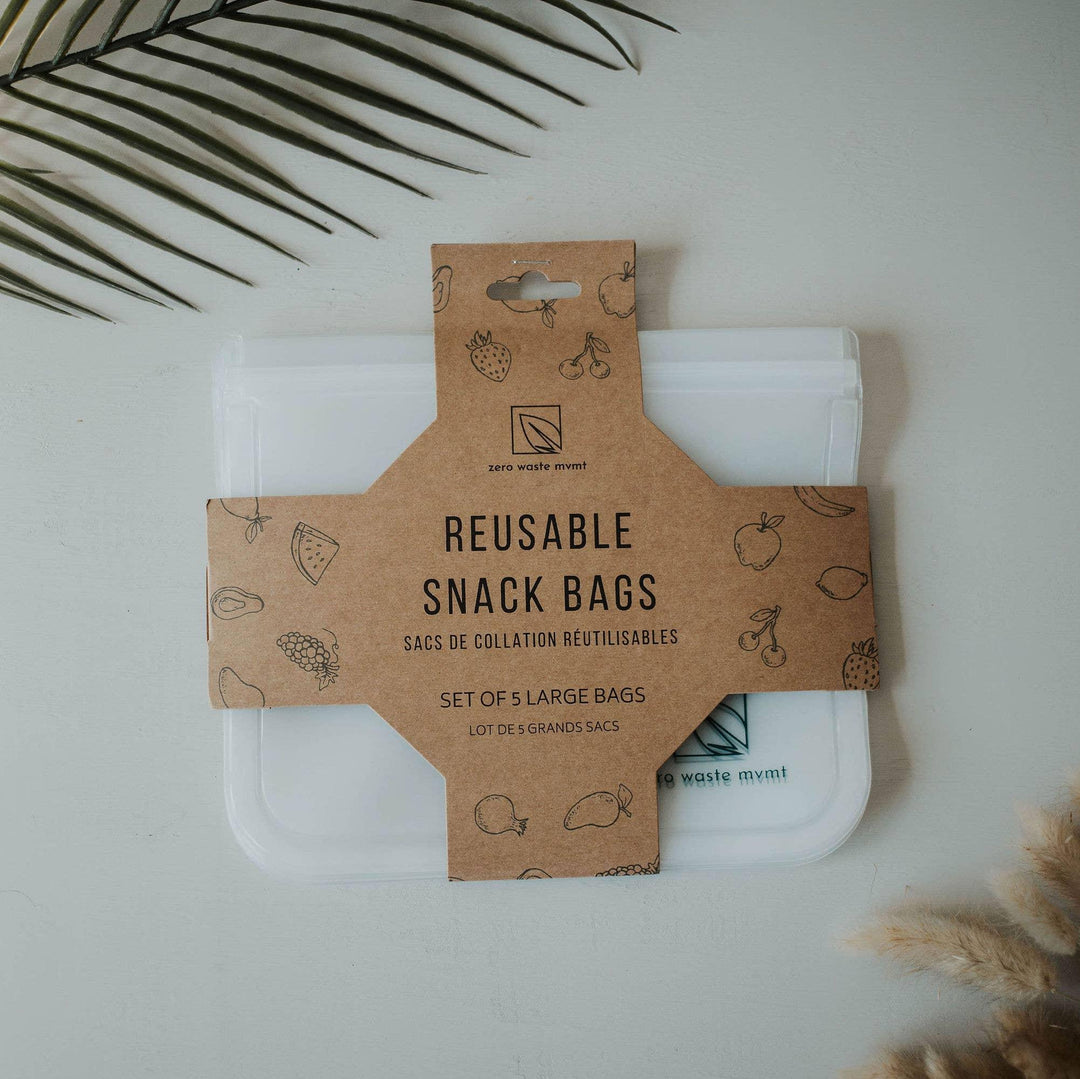 PEVA Reusable Snack Bags | Eco-Friendly Zip Pouch - Esme and Elodie
