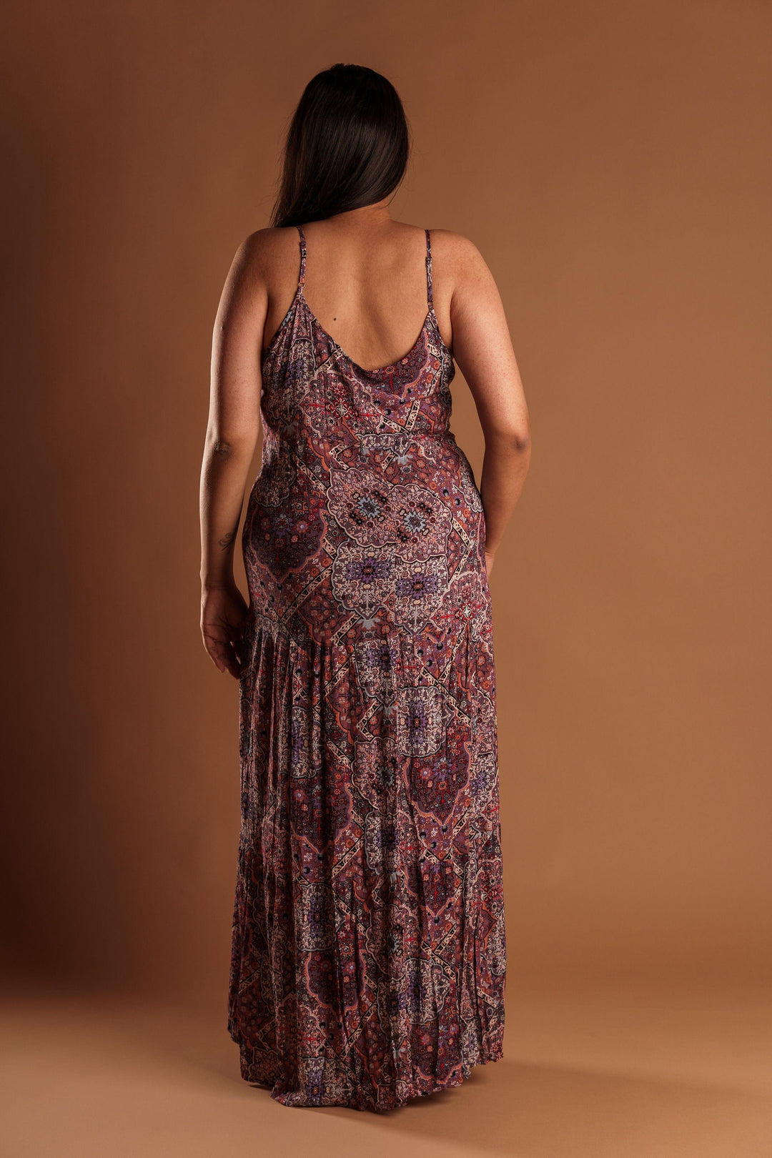 PLUS SIZE PATCHWORK OVERSIZED PRINTED MAXI DRESS - Esme and Elodie