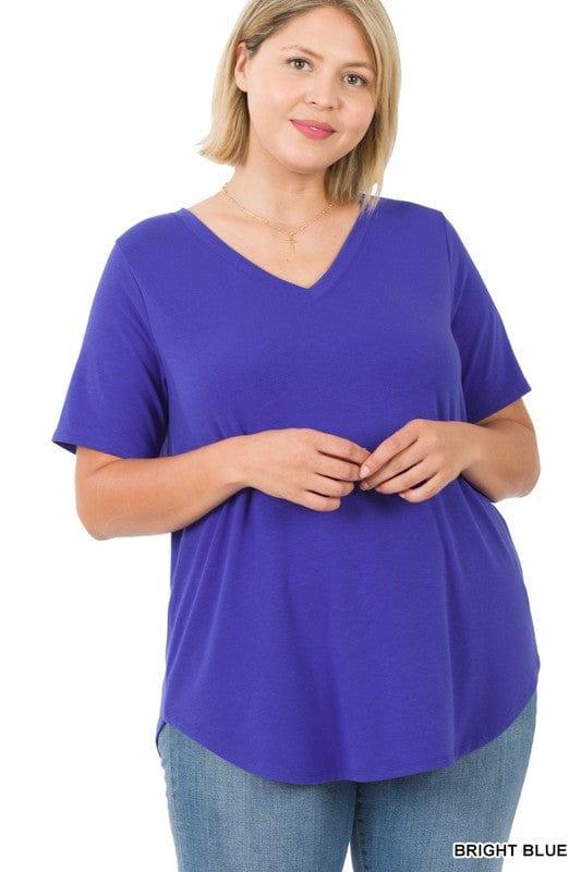 Staple T- best selling womens and plus size t-shirt In Cobalt - Esme and Elodie