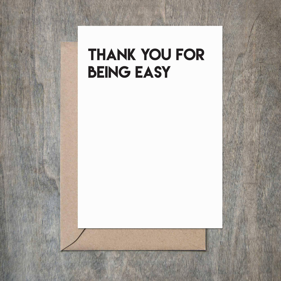 Thank You for Being Easy Love Anniversary Card - Esme and Elodie